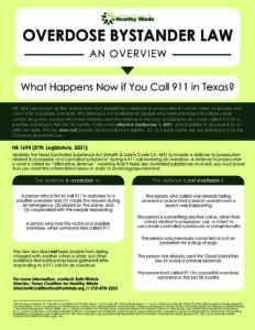 Texas Overdose Bystander Law -- Educational Brief (September 2021) 3