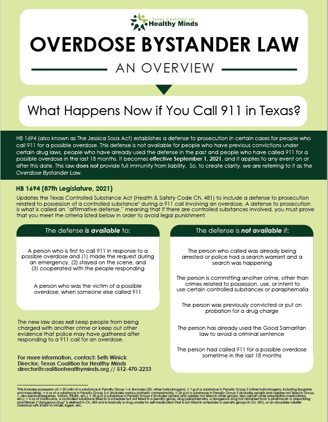 overdose bystander law texas