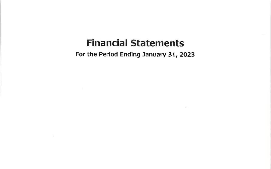 HRC BOD Financial Statements Jan 2023 (7 pgs) Houston Recovery Center