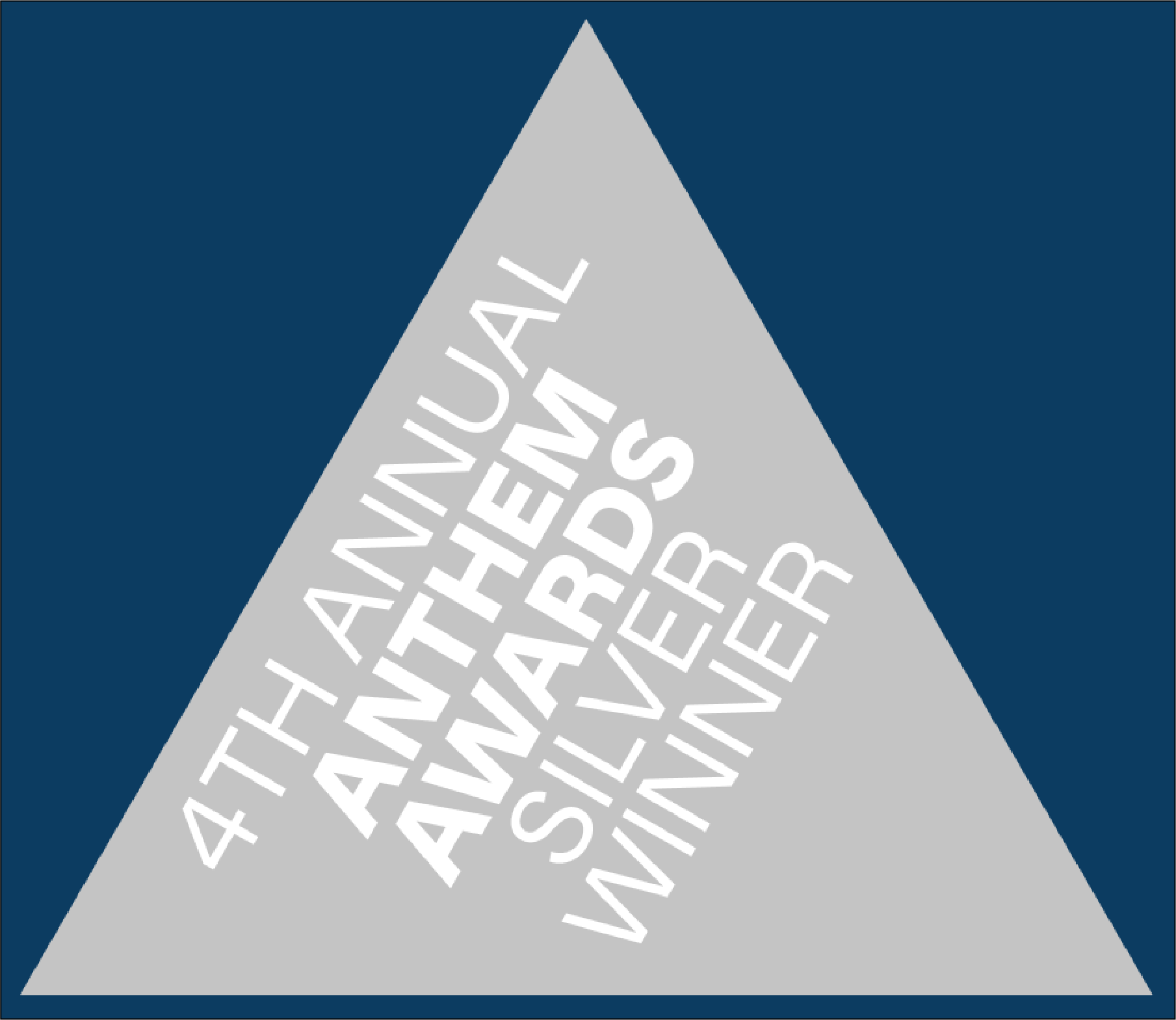 Anthem th silver winner icon w blue background