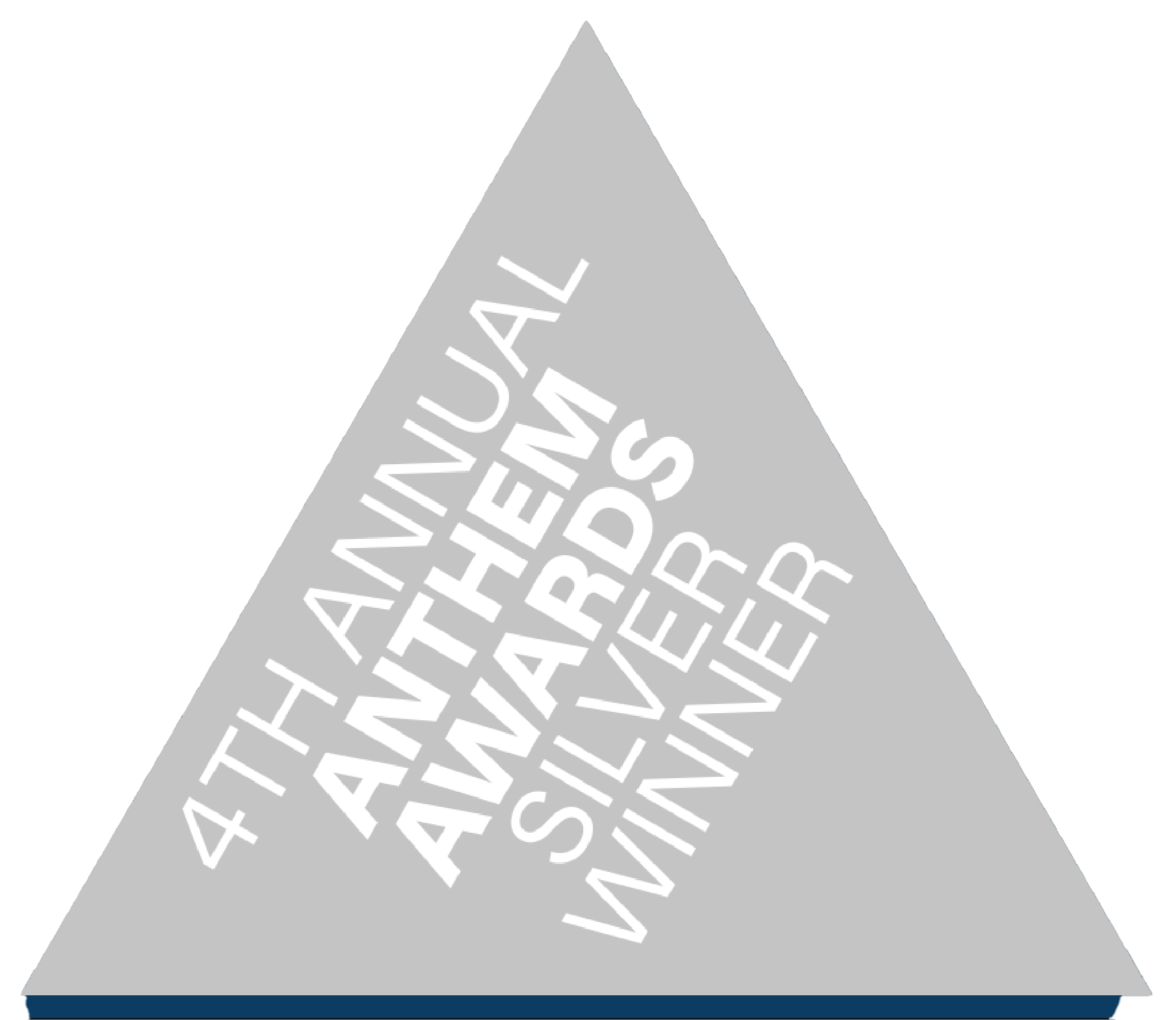 Anthem th silver winner icon w blue background